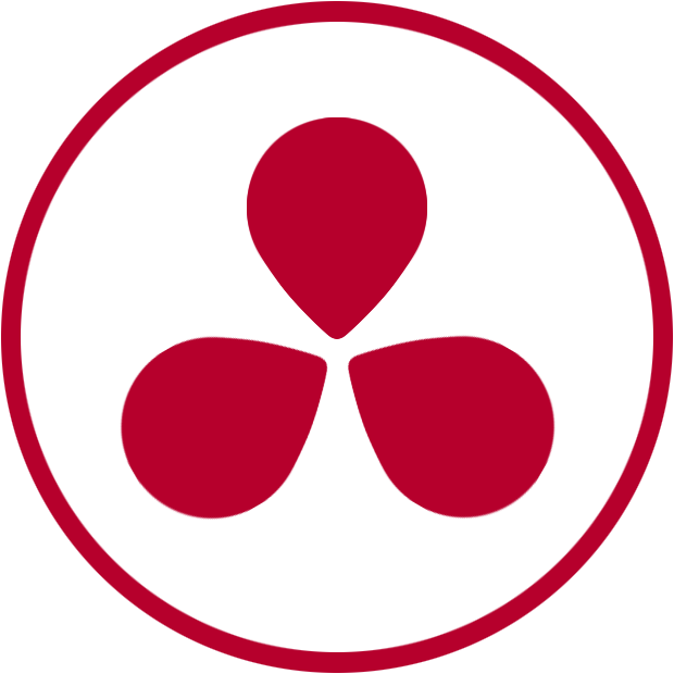 Logo Davinci Resolve rouge